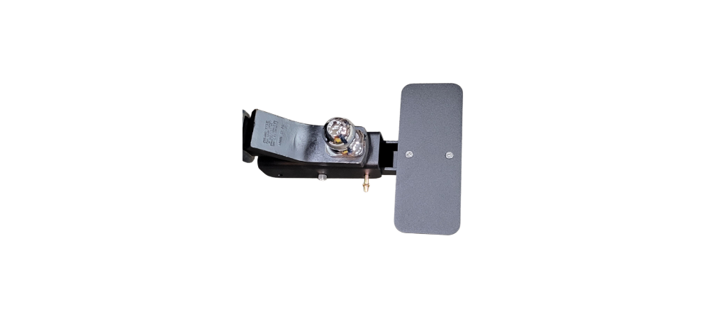 Be Clever Ball mounted hitch flip step suitable for Most drawbar hitches folded out Showing Step in use Position
