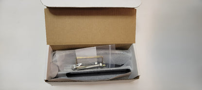 Picture of ball mounted hitch flip step long all in box with hardware ready to ship